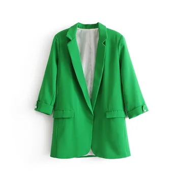 Customized new European and American hot fashion women's casual versatile cuffs pearls decorative seven-point sleeves long suit
Customized new European and American hot fashion women's casual versatile cuffs pearls decorative seven-point sleeves long suit