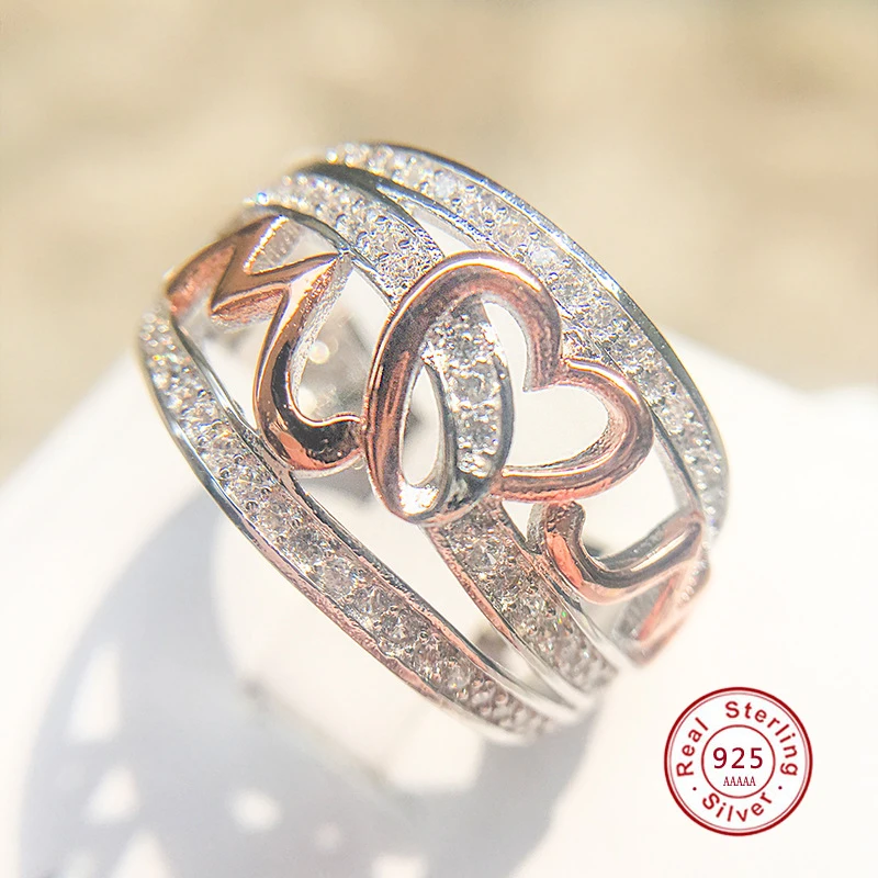 Vintage Romantic Love Mom Rings High 925 sterling silver Heart Ring Women Crystal Jewelry For Birthday Mother's Day Gifts
Vintage Romantic Love Mom Rings High 925 sterling silver Heart Ring Women Crystal Jewelry For Birthday Mother's Day Gifts