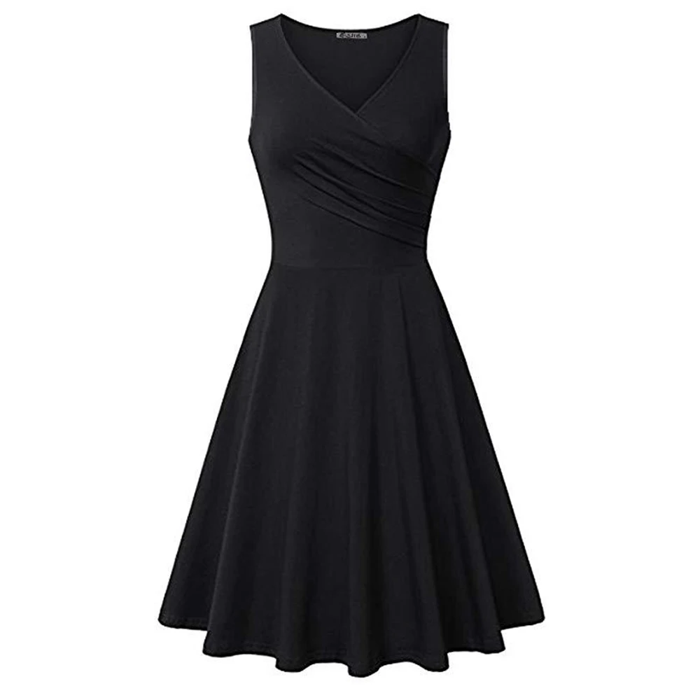 Litthing Summer dress NEW Women dress Elegant ladies V Neck Sleeveless Solid Color Beach A-Line Casual Dresses vestidos de festa
Litthing Summer dress NEW Women dress Elegant ladies V Neck Sleeveless Solid Color Beach A-Line Casual Dresses vestidos de festa