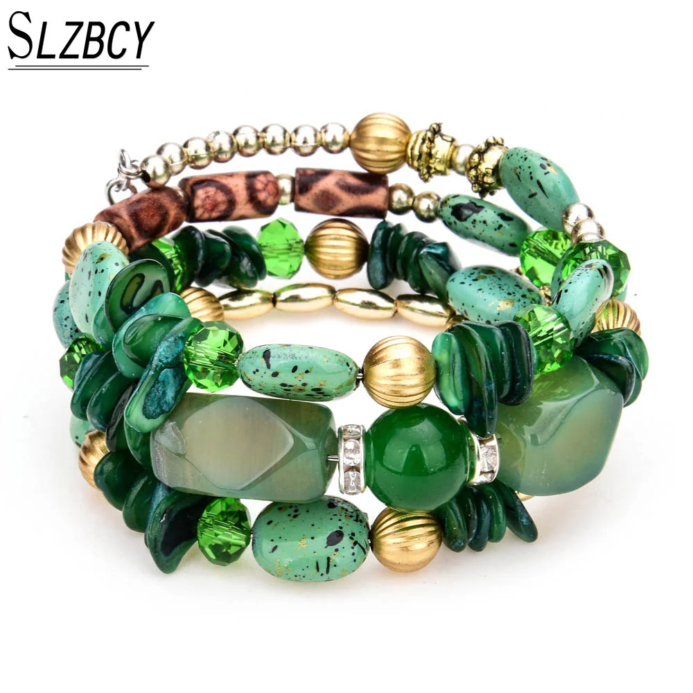 SLZBCY Bohemian Beads Charm Bracelets for Women Multilayer Stone Cuff Bracelet Bangle Trendy Jewelry Joyeria pulseira berloque
SLZBCY Bohemian Beads Charm Bracelets for Women Multilayer Stone Cuff Bracelet Bangle Trendy Jewelry Joyeria pulseira berloque