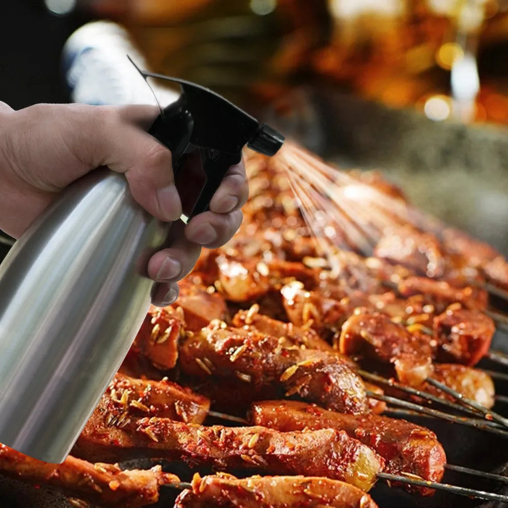 500ML Stainless Steel Oil Spray Bottle Kitchen Olive Oil Sprayer for BBQ Cooking Watering can Edible oil bottle seasoning bottle
500ML Stainless Steel Oil Spray Bottle Kitchen Olive Oil Sprayer for BBQ Cooking Watering can Edible oil bottle seasoning bottle