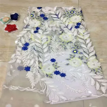 HFX White/Blue Nigeria Embroidered Beaded Tulle Lace 3d Flower African Lace Fabric High Quality Lace French Mesh Fabric X1248-1
HFX White/Blue Nigeria Embroidered Beaded Tulle Lace 3d Flower African Lace Fabric High Quality Lace French Mesh Fabric X1248-1