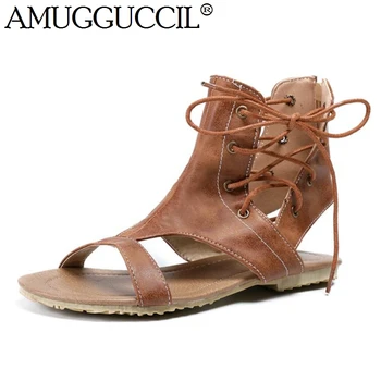 2020 New Plus Big Size 34-48 Black Brown Gray Zip Lace Up Fashion Girls Ladies Female Summer Women Flats Sandals L1130
2020 New Plus Big Size 34-48 Black Brown Gray Zip Lace Up Fashion Girls Ladies Female Summer Women Flats Sandals L1130