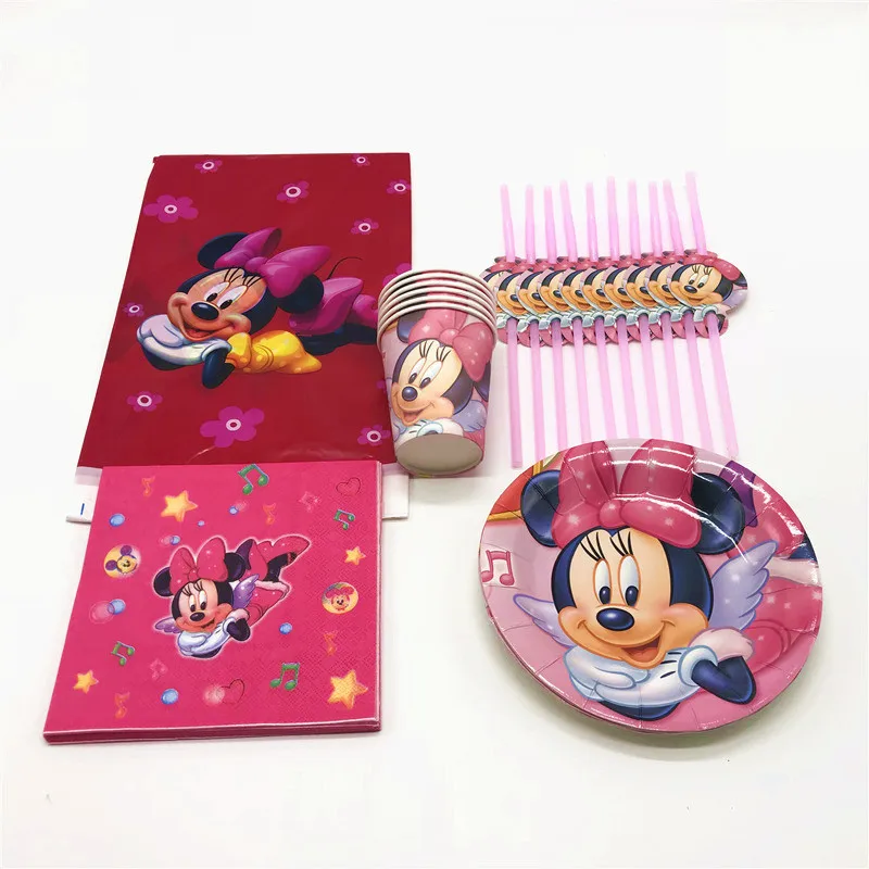 Disney Minnie Mouse 75pcs Cup Plate Napkin Girl Wedding Birthday Festival Flexible Straw Theme Party Plastic Tablecloth Supply
Disney Minnie Mouse 75pcs Cup Plate Napkin Girl Wedding Birthday Festival Flexible Straw Theme Party Plastic Tablecloth Supply