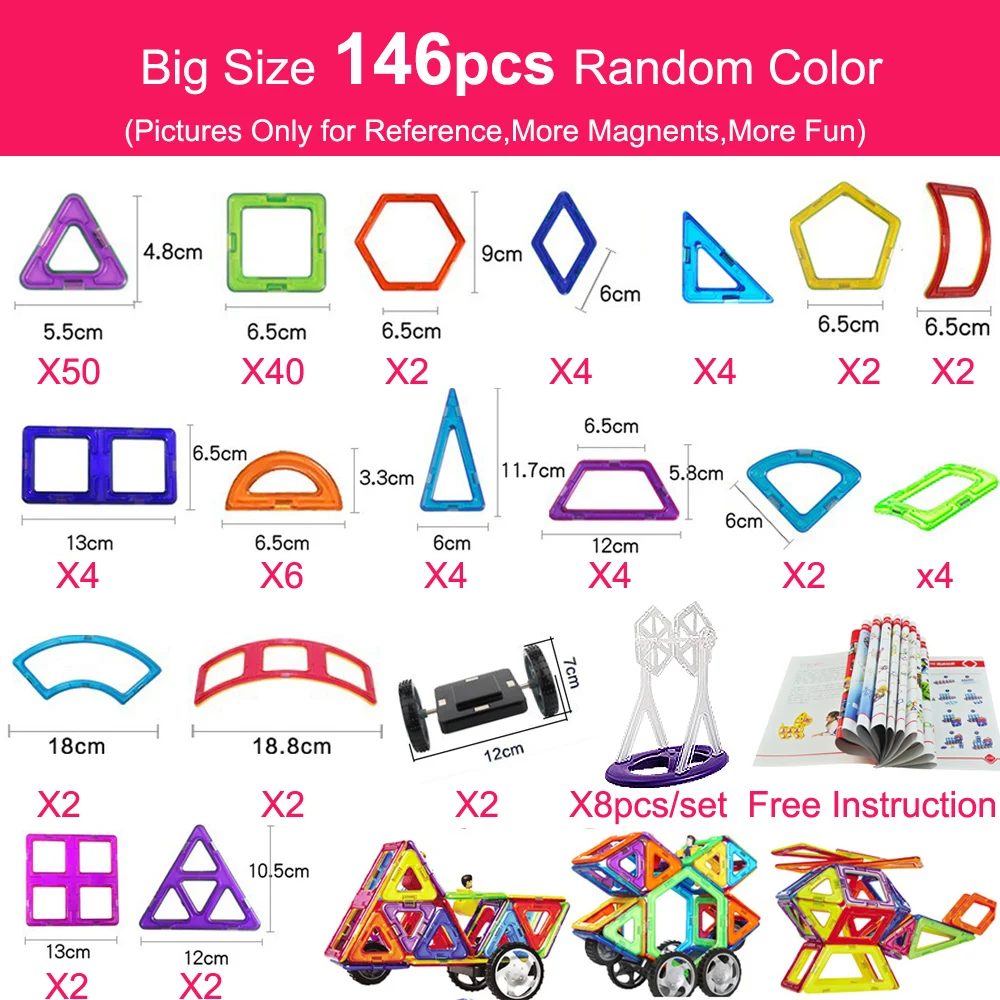 Big Size Magnetic Designer Construction Set Modeling & Building Toys Magnetic Blocks Magnets Building Blocks For Kids Gifts
Big Size Magnetic Designer Construction Set Modeling & Building Toys Magnetic Blocks Magnets Building Blocks For Kids Gifts