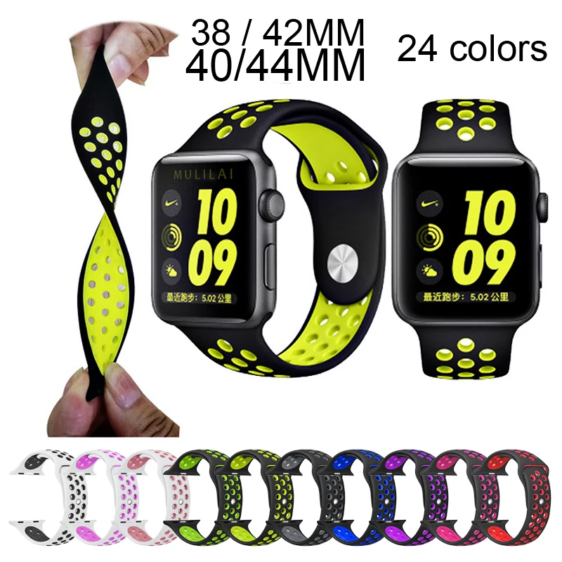 Silicone strap for Apple Watch Band 42mm 44 Watchband for Apple Watch Strap Rubber iwatch band 4/3/2 38MM 40MM Sport Wristbands
Silicone strap for Apple Watch Band 42mm 44 Watchband for Apple Watch Strap Rubber iwatch band 4/3/2 38MM 40MM Sport Wristbands