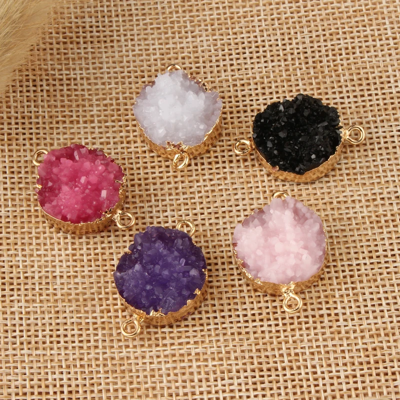 2pcs Irregular Round Resin Stone Bracelet Connector Finding Handmade Earrings Pendants Diy Necklace Choker Charms Jewelry F32
2pcs Irregular Round Resin Stone Bracelet Connector Finding Handmade Earrings Pendants Diy Necklace Choker Charms Jewelry F32
