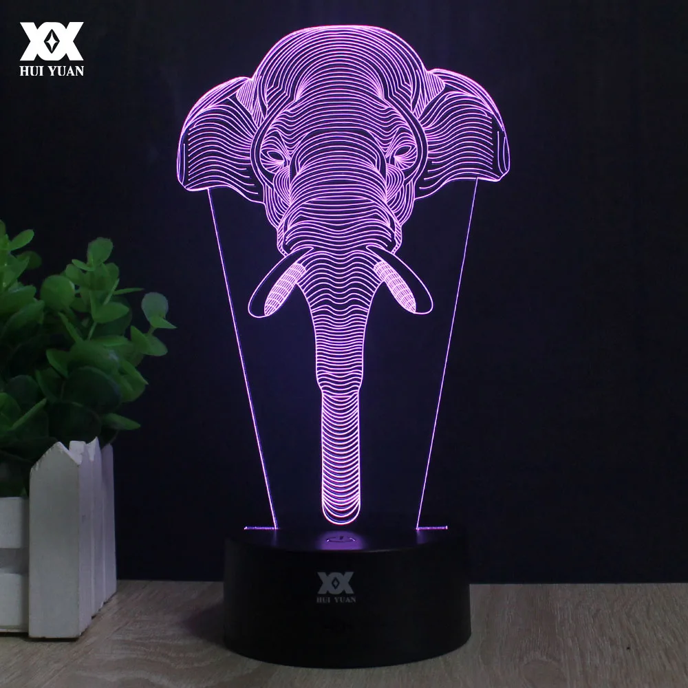 Elephant Nose 3D Lamp LED Remote Control Night Light Decorative Table Lamp USB 7 Colors Changing Child's Gift HUI YUAN Brand
Elephant Nose 3D Lamp LED Remote Control Night Light Decorative Table Lamp USB 7 Colors Changing Child's Gift HUI YUAN Brand