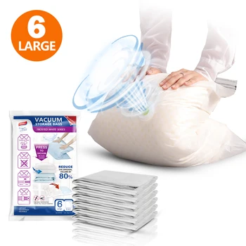 TAILI Vacuum Storage Space Saver Bags No Vacuum & Pump Needed for Home Blanket Quilts Organizing, White
TAILI Vacuum Storage Space Saver Bags No Vacuum & Pump Needed for Home Blanket Quilts Organizing, White