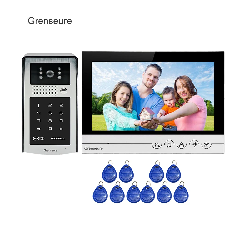 Free Shipping NEW 9 inch Color LCD Screen Video Door Phone Intercom System + Waterproof RFID Code Keypad Access Doorbell Camera
Free Shipping NEW 9 inch Color LCD Screen Video Door Phone Intercom System + Waterproof RFID Code Keypad Access Doorbell Camera