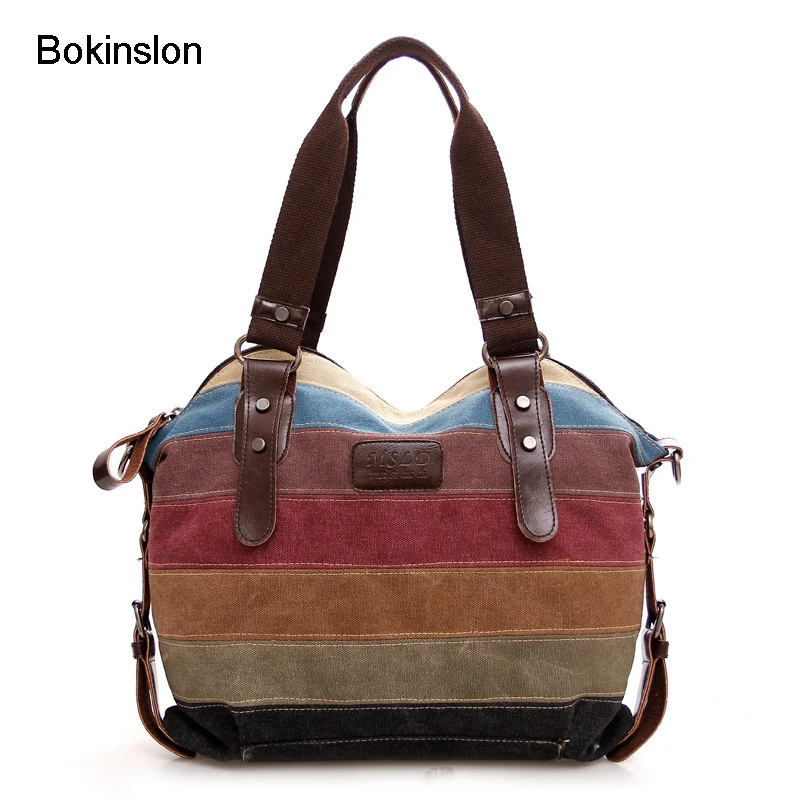 Bokinslon Woman's Handbags Fashion Patchwork Canvas Handbags For Womens British Style Luxury Girl Bag
Bokinslon Woman's Handbags Fashion Patchwork Canvas Handbags For Womens British Style Luxury Girl Bag