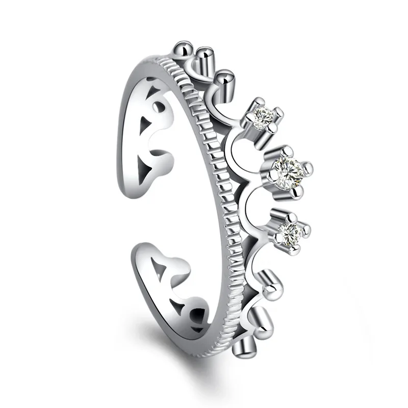 100% 925 sterling silver hot sell shiny crown crystal ladies`adjustable rings women jewelry female birthday gift drop shipping
100% 925 sterling silver hot sell shiny crown crystal ladies`adjustable rings women jewelry female birthday gift drop shipping