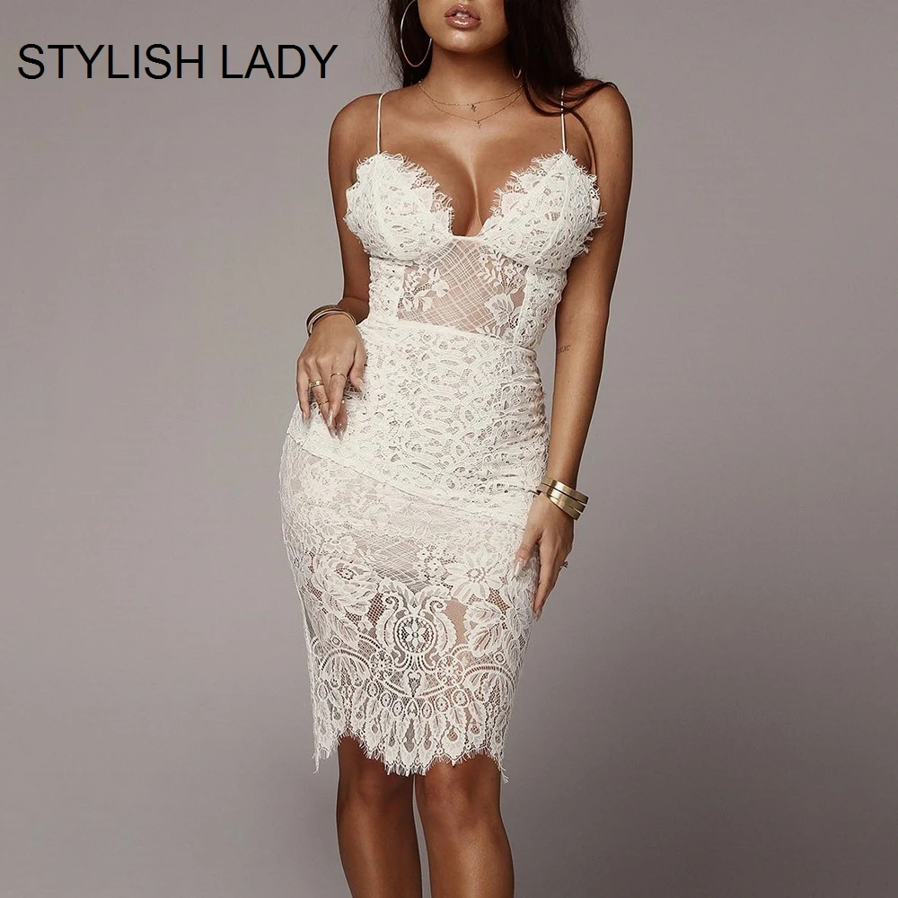STYLISH LADY Black White Lace Dress 2019 Summer Women Spgahetti Strap V Neck Backless Bodycon Hollow Out Club Party Midi Dress
STYLISH LADY Black White Lace Dress 2019 Summer Women Spgahetti Strap V Neck Backless Bodycon Hollow Out Club Party Midi Dress