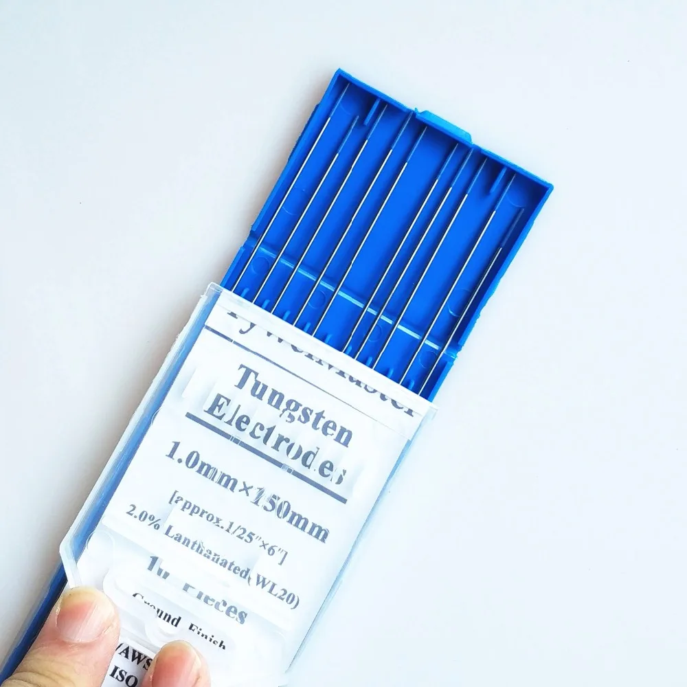 WL20 Tungsten Electrode Professional Tig Rod 1.0mm(1/25")x150mm(6") 10pcs/Pack 2.0% Lanthanated for Tig Welding Machine
WL20 Tungsten Electrode Professional Tig Rod 1.0mm(1/25")x150mm(6") 10pcs/Pack 2.0% Lanthanated for Tig Welding Machine