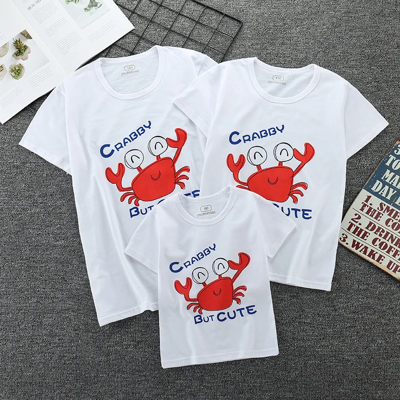 Summer Parent-Child T Shirt 2019 New Cotton Family Matching Outfits Mother-Child Father-Child Cartoon T-shirt Children Clothing
Summer Parent-Child T Shirt 2019 New Cotton Family Matching Outfits Mother-Child Father-Child Cartoon T-shirt Children Clothing