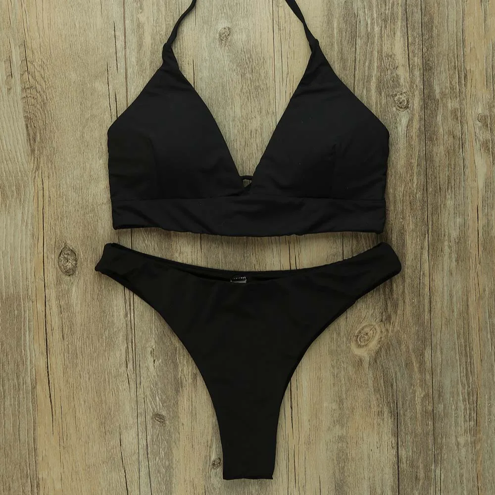 Bikinis 2020 Women Sexy Thong Brazilian Swimsuit Solid Bathing Suit Strape Push Up Swimwear Female Mayo Beach Bathers
Bikinis 2020 Women Sexy Thong Brazilian Swimsuit Solid Bathing Suit Strape Push Up Swimwear Female Mayo Beach Bathers