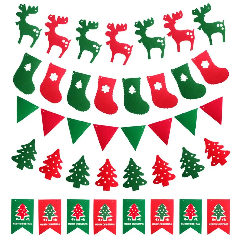 3M Christmas Decorations Non-woven Socks/Deer/Tree/Letter Flag Shopping Mall Hotel Christmas Decoration Flag Supplies
3M Christmas Decorations Non-woven Socks/Deer/Tree/Letter Flag Shopping Mall Hotel Christmas Decoration Flag Supplies