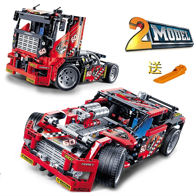3360 DIY Toys 608pcs Race Truck Car 2 In 1 Transformable Model Building Block Sets Children's educational toys
3360 DIY Toys 608pcs Race Truck Car 2 In 1 Transformable Model Building Block Sets Children's educational toys