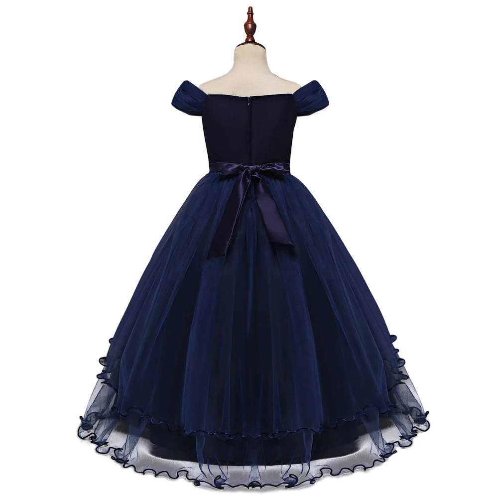 Flower Girl Dresses For Wedding Party 2019 New Tule Teen Princess Dress Children Evening Clothing Formal Pageant Kids Prom Gowns (10)