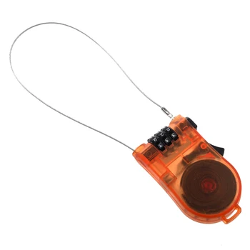 3 Feet Cable Lock Retractable Combination for Luggage Cycling - Orange
3 Feet Cable Lock Retractable Combination for Luggage Cycling - Orange