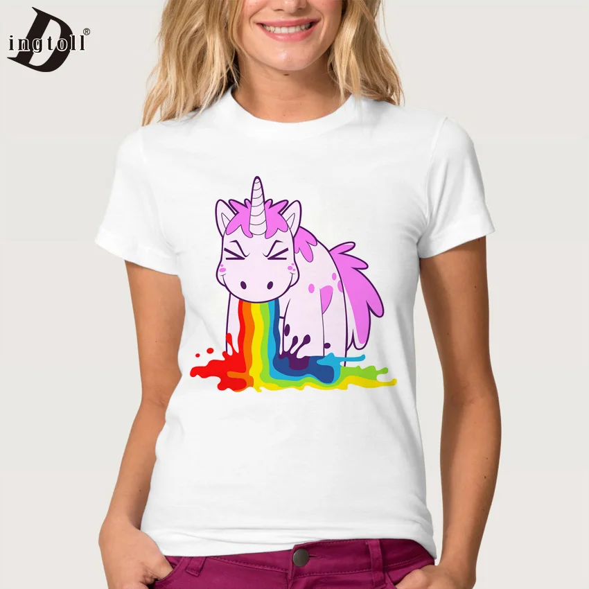 Dingtoll Funny Unicorn Rainbows T-Shirt Summer Harajuku Cartoon T Shirt Womens Fashion Novelty Short Sleeve Tee Tops WMT328
Dingtoll Funny Unicorn Rainbows T-Shirt Summer Harajuku Cartoon T Shirt Womens Fashion Novelty Short Sleeve Tee Tops WMT328