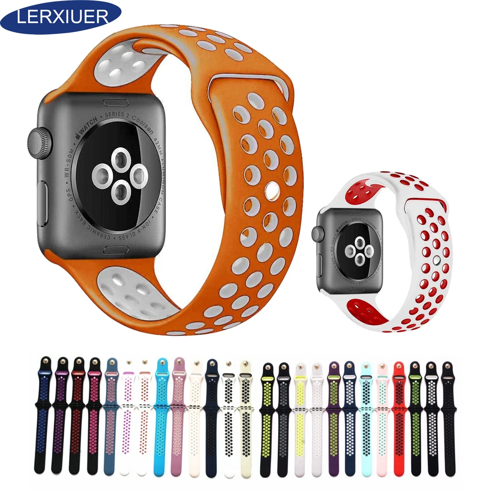 Leixiuer Strap For Apple watch Band 42mm 44mm 38mm 40mm iwatch 4 3 band Bracelet wrist Sport Silicone watchband metal Adapter
Leixiuer Strap For Apple watch Band 42mm 44mm 38mm 40mm iwatch 4 3 band Bracelet wrist Sport Silicone watchband metal Adapter