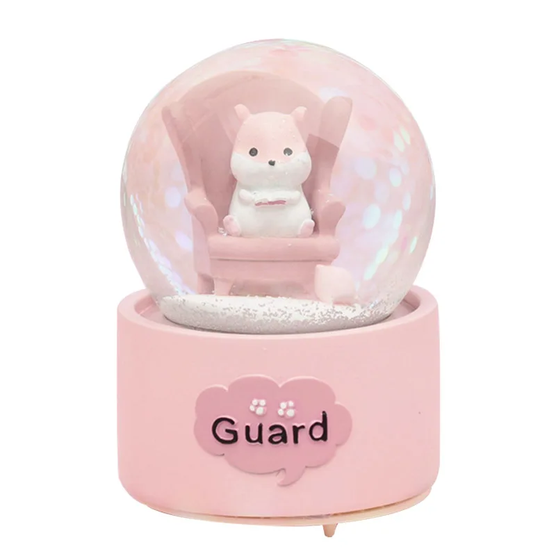 Creative Hamster Crystal Ball Snowflake Rotating Music Box Figurines Ornament Water Polo Music Box Desktop Craft Home Decor Gift
Creative Hamster Crystal Ball Snowflake Rotating Music Box Figurines Ornament Water Polo Music Box Desktop Craft Home Decor Gift