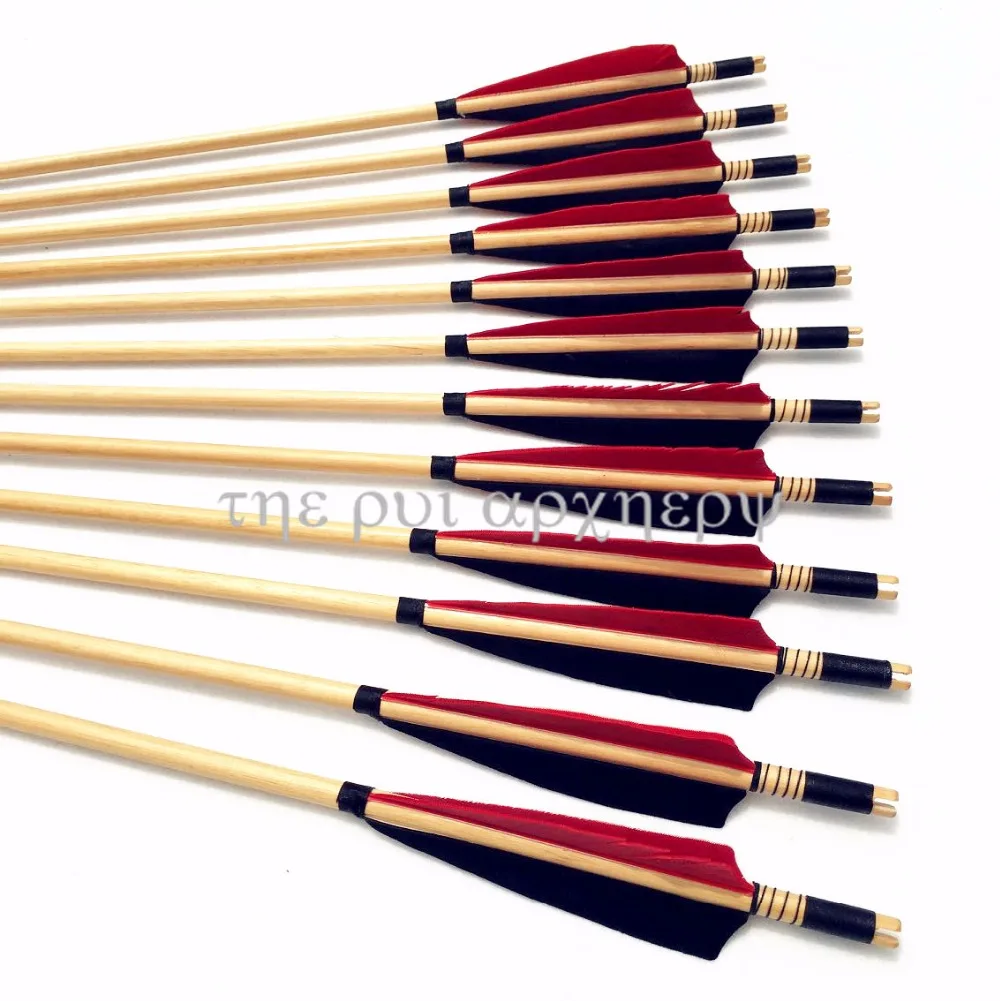 For Traditional Archery Longbow & Recurve Bow 6/12/24Pcs wooden Arrows Fletching Turkey Feather
For Traditional Archery Longbow & Recurve Bow 6/12/24Pcs wooden Arrows Fletching Turkey Feather
