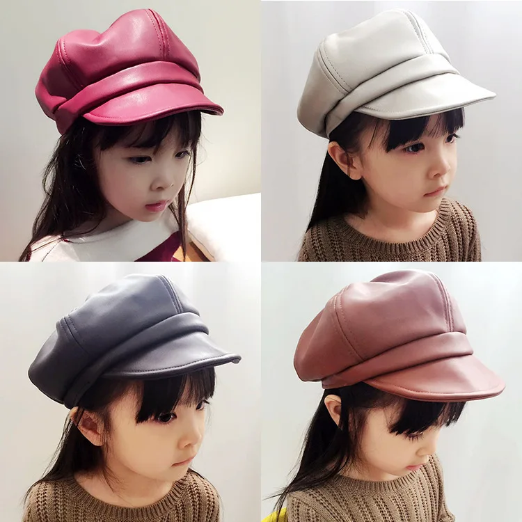 Solid Color Octagonal Cap Fashion Autumn Winter Korean Children Pu Beret Kid Hat Outdoor Caps Boys Girls Casual Hats
Solid Color Octagonal Cap Fashion Autumn Winter Korean Children Pu Beret Kid Hat Outdoor Caps Boys Girls Casual Hats