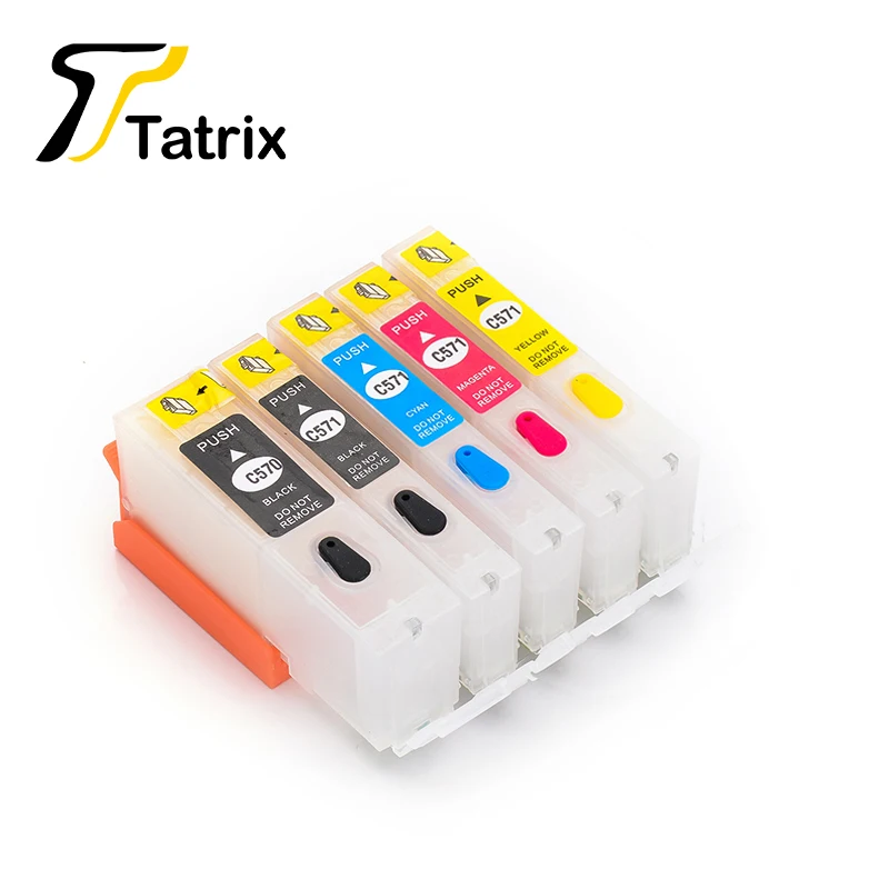 Многоразовый чернильный картридж Tatrix для Canon PGI570 CLI570, для Canon PIXMA MG5750 MG5751 MG5752 MG5753 MG6850 MG6851
Многоразовый чернильный картридж Tatrix для Canon PGI570 CLI570, для Canon PIXMA MG5750 MG5751 MG5752 MG5753 MG6850 MG6851