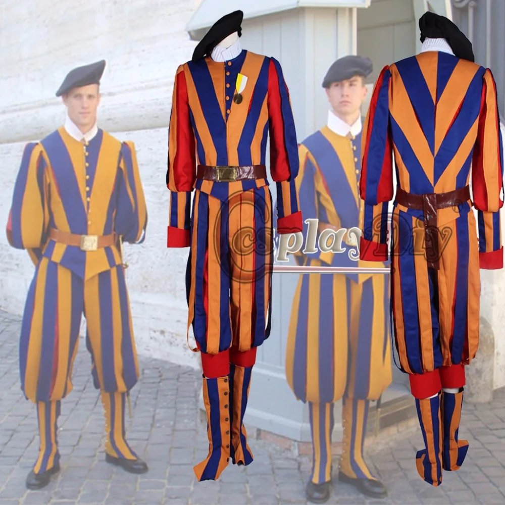 Custom Made Carnival Switzerland soldiers costume for adult men and women unisex cosplay costume swiss guard uniform D0221
Custom Made Carnival Switzerland soldiers costume for adult men and women unisex cosplay costume swiss guard uniform D0221