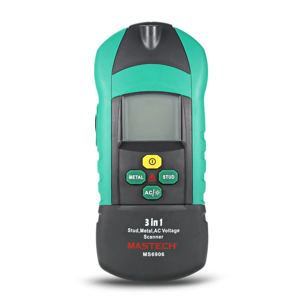 MASTECH MS6906 3 in1 Gauge Multi-function Stud Metal AC Voltage Scanner Detector Tester Digital Thickness Gauge Metal Wood Gauge
MASTECH MS6906 3 in1 Gauge Multi-function Stud Metal AC Voltage Scanner Detector Tester Digital Thickness Gauge Metal Wood Gauge