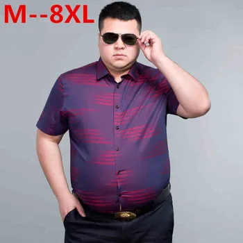 10XL 8XL 6XL Men Shirt Winkle Free Short Sleeve Stripe Shirts Oxford Tops Male Chic Item Slim Shirts High Quality Chemise Homme
10XL 8XL 6XL Men Shirt Winkle Free Short Sleeve Stripe Shirts Oxford Tops Male Chic Item Slim Shirts High Quality Chemise Homme