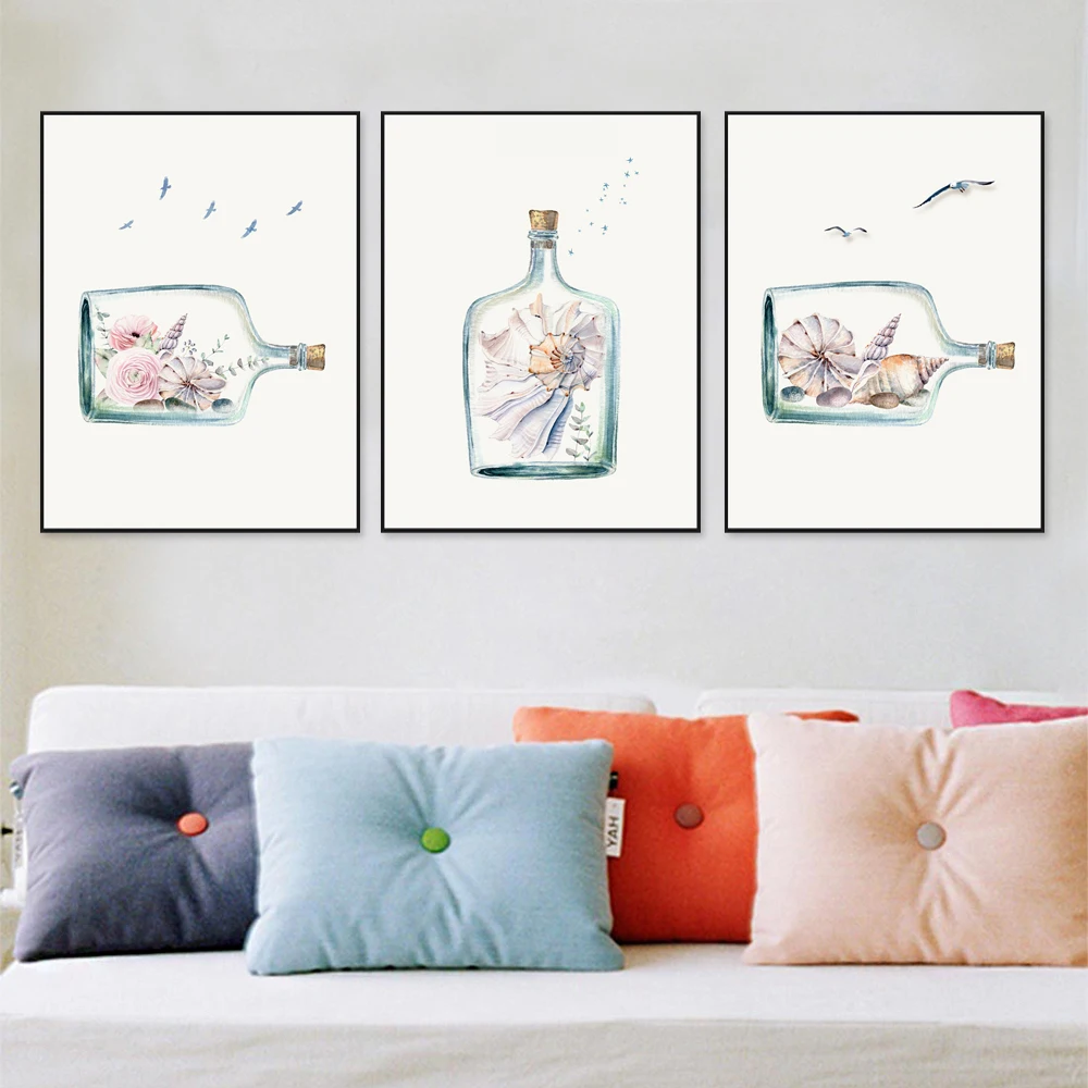 Modern Watercolor Drifting Bottle Canvas Painting Art Print Poster Nordic Style Wall Pictures For Home Decoration Wall Decor
Modern Watercolor Drifting Bottle Canvas Painting Art Print Poster Nordic Style Wall Pictures For Home Decoration Wall Decor