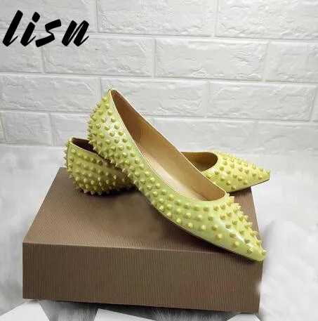 LISN New Genuine Leather Slip On Summer Flats Sexy Pointed Toe Spikle Studded Flats Sandals Shoes Women
LISN New Genuine Leather Slip On Summer Flats Sexy Pointed Toe Spikle Studded Flats Sandals Shoes Women
