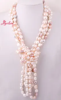8-10mm Freeform Freshwater Pearl Natural Stone Beads Fashion Handwork Knot For Woman Christmas Gift Necklace 60" Not Button
8-10mm Freeform Freshwater Pearl Natural Stone Beads Fashion Handwork Knot For Woman Christmas Gift Necklace 60" Not Button