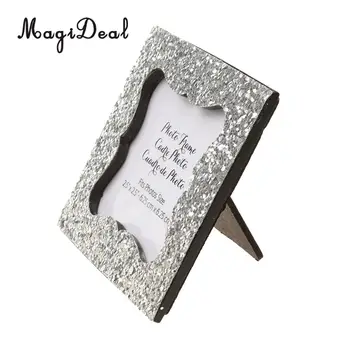MagiDeal Shiny Sequin Small Photo Frame with Back Stand Wedding Party Favor Silver Table Decoration
MagiDeal Shiny Sequin Small Photo Frame with Back Stand Wedding Party Favor Silver Table Decoration