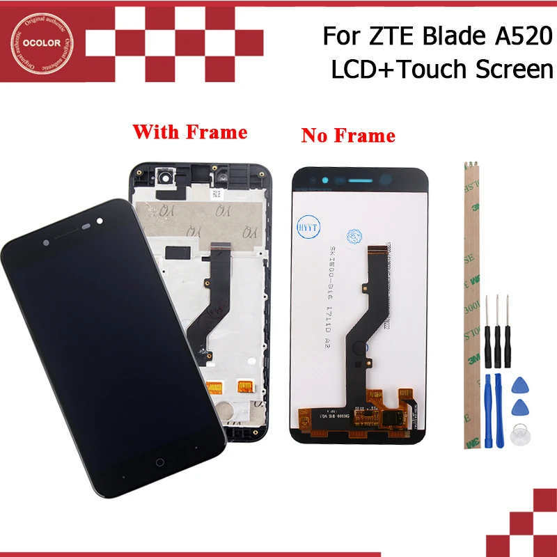 ocolor 1280X720 FHD For ZTE Blade A520 LCD Display and Touch Screen With Frame Assembly Repair Part Mobile Accessory +Tools+Tape
ocolor 1280X720 FHD For ZTE Blade A520 LCD Display and Touch Screen With Frame Assembly Repair Part Mobile Accessory +Tools+Tape