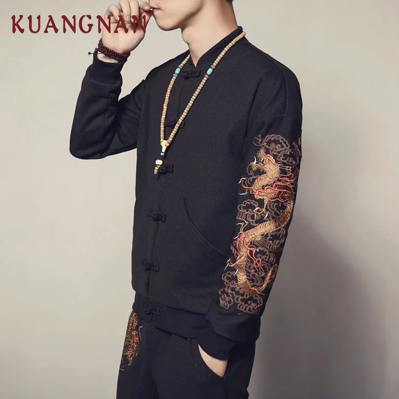 KUANGNAN Chinese Dragon Embroidery Bomber Jacket Men Hip Hop Mens Jackets And Coats Black Streetwear Men Jacket Coat 2019 Spring
KUANGNAN Chinese Dragon Embroidery Bomber Jacket Men Hip Hop Mens Jackets And Coats Black Streetwear Men Jacket Coat 2019 Spring