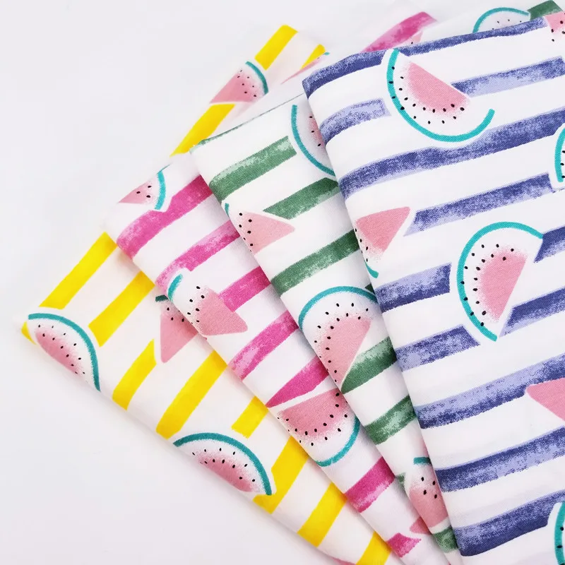 Various Colors 50x40CM Cotton Twill Fabric Patchwork Quilting DIY Material Cloth Fabric Watermelon Stripe Printing Cotton Fabric
Various Colors 50x40CM Cotton Twill Fabric Patchwork Quilting DIY Material Cloth Fabric Watermelon Stripe Printing Cotton Fabric