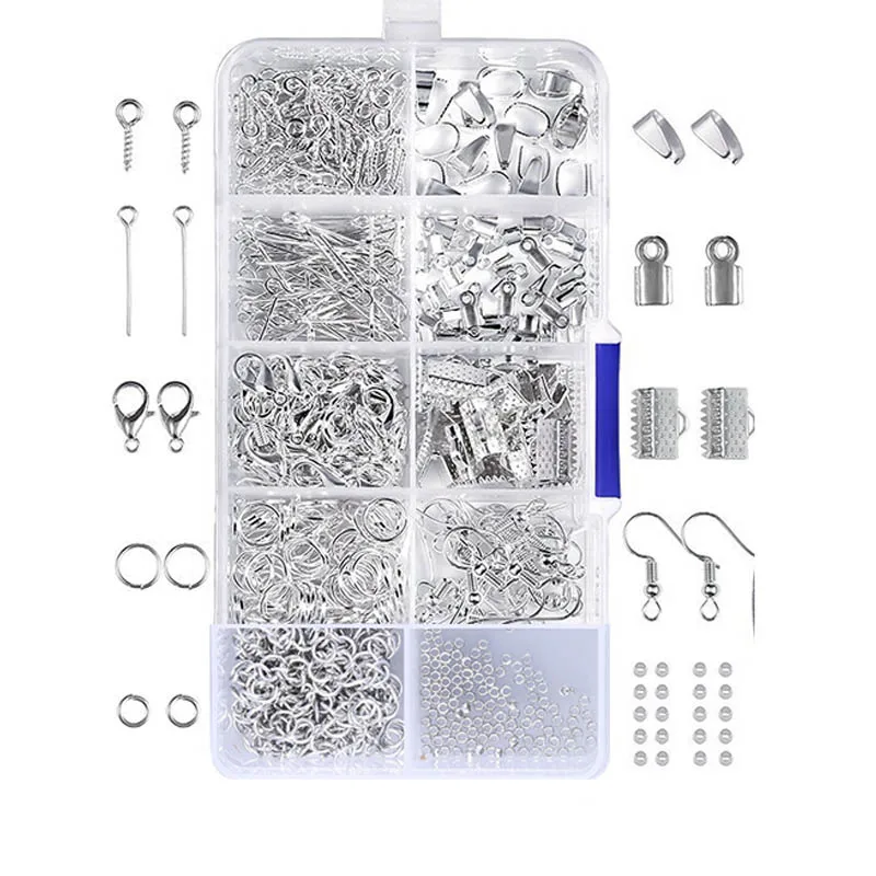 900pcs/box Metal DIY Accessories Mixed Set Jump Rings/End Caps/Lobster Clasps/Earring Hook/Crimping For Jewelry Making Findings
900pcs/box Metal DIY Accessories Mixed Set Jump Rings/End Caps/Lobster Clasps/Earring Hook/Crimping For Jewelry Making Findings