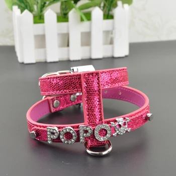 Bling PU Leather Pet Harness Personalized Rhinestone Dog Puppy Harness DIY Free Letters and Charms
Bling PU Leather Pet Harness Personalized Rhinestone Dog Puppy Harness DIY Free Letters and Charms