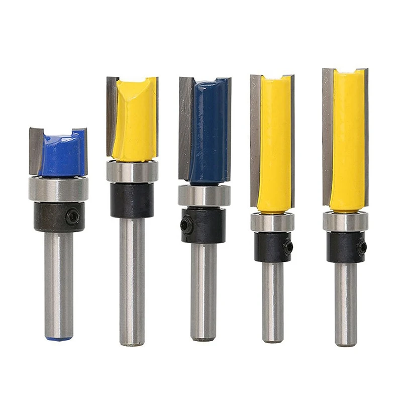 Straight Flush Trim Router Bit Set With 1/4Inch Shank Bit Cutter Top Bearing Woodworking (5Pcs)
Straight Flush Trim Router Bit Set With 1/4Inch Shank Bit Cutter Top Bearing Woodworking (5Pcs)