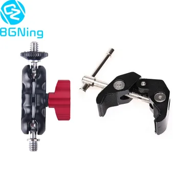 Adjustable Magic Arm Super Clamp with Dual 1/4 71mm / 74mm Ball Head Mount for DSLR Camera Motorcycle Car Bike Phone Holder Clip 
Adjustable Magic Arm Super Clamp with Dual 1/4 71mm / 74mm Ball Head Mount for DSLR Camera Motorcycle Car Bike Phone Holder Clip