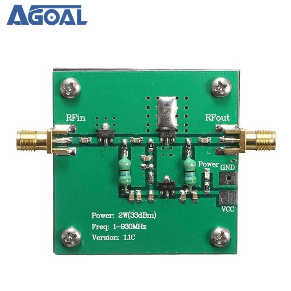 1-930MHz 2W RF Broadband Power Amplifier Module For Radio Transmission FM HF VHF
1-930MHz 2W RF Broadband Power Amplifier Module For Radio Transmission FM HF VHF