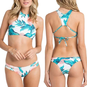 2018 Summer Swimwear Women Two-piece Floral Halter swimsuit Europen and American Hot Surfing Beach Bathing Swim Suits Biquini
2018 Summer Swimwear Women Two-piece Floral Halter swimsuit Europen and American Hot Surfing Beach Bathing Swim Suits Biquini