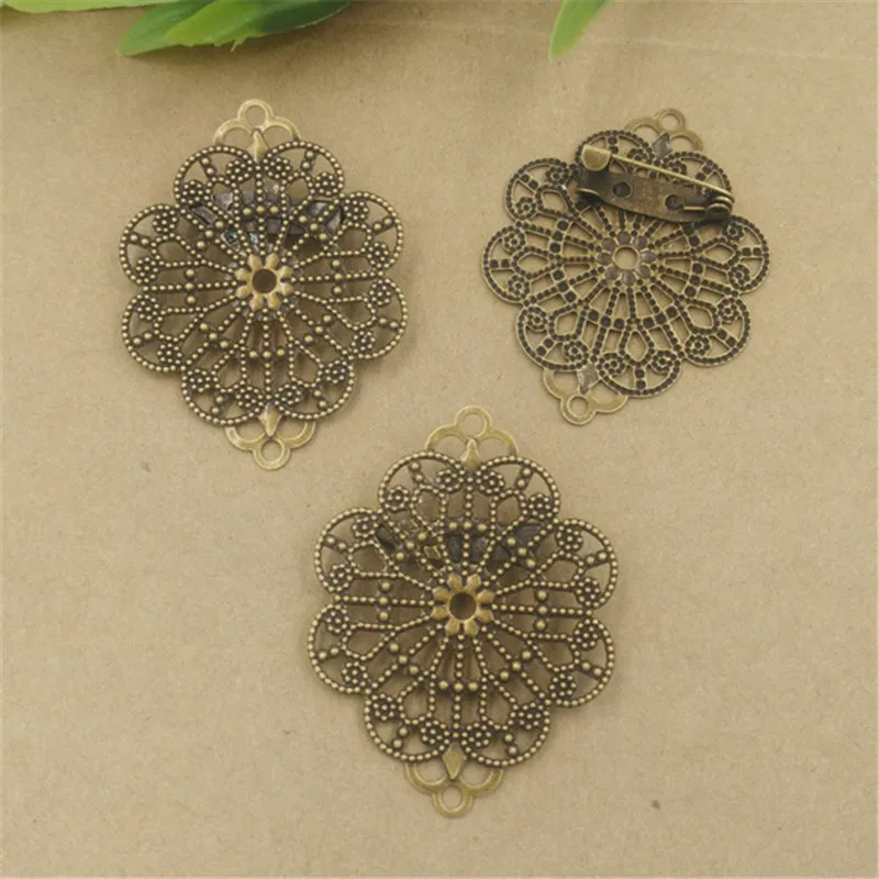 20 PCS 35*46mm Copper Filigree Hollow Out Flower Brooch Base Setting Accessories Antique Bronze Plated DIY Jewelry Components
20 PCS 35*46mm Copper Filigree Hollow Out Flower Brooch Base Setting Accessories Antique Bronze Plated DIY Jewelry Components