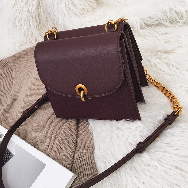 Vintage Fashion Female Square Bag 2019 New Quality PU Leather Women's Designer Handbag Chain Shoulder Messenger bag Bolsos Mujer 
Vintage Fashion Female Square Bag 2019 New Quality PU Leather Women's Designer Handbag Chain Shoulder Messenger bag Bolsos Mujer