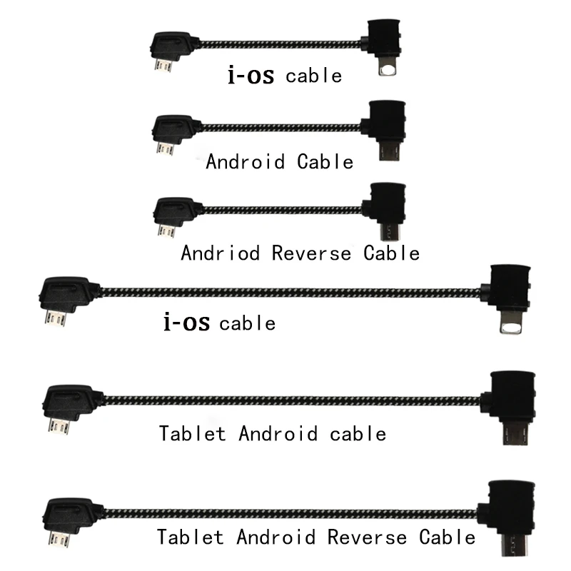Drone Remote Controller Data Connected Cable Line Wire To Mobile Phone Iphone / Tablet Micro USB TYPE-C For DJI Mavic Air Spark
Drone Remote Controller Data Connected Cable Line Wire To Mobile Phone Iphone / Tablet Micro USB TYPE-C For DJI Mavic Air Spark
