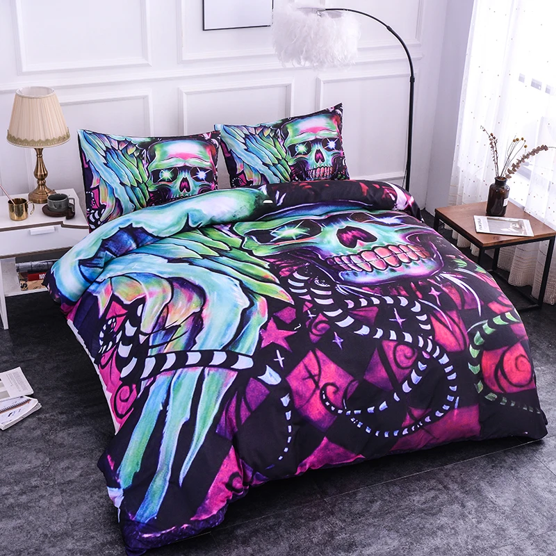 Boniu Sugar Skull Bedding Set For Skull Lover 3D Skull with Snake Tail Print Duvet Cover with Pillow Covers US UK AU Queen Size
Boniu Sugar Skull Bedding Set For Skull Lover 3D Skull with Snake Tail Print Duvet Cover with Pillow Covers US UK AU Queen Size